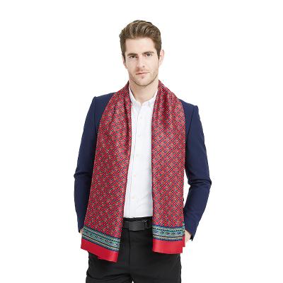 China Designer Long Scarf Luxury Elegant Pure Silk Men's Scarves Custom Made Scarves For Winter for sale