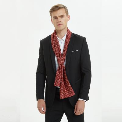 China Custom Wholesale Popular Luxury Long Paisley Scarf Silk Like Polyester Printed Scarves For Men for sale