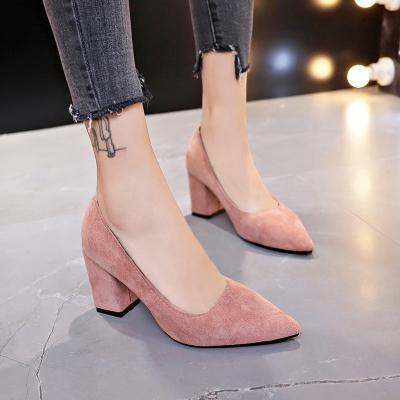 China Wholesale Other Low Heels Pointed Toe Ladies Shoes Block Heels Women's Shoes Women's Casual Shoes for sale