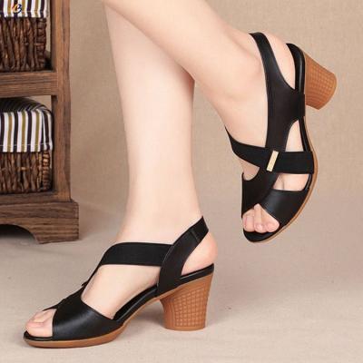 China Fashion Trend Summer Style Women Office Sandals Fashion Lady High Heel Shoe Sandal Heels For Ladies for sale