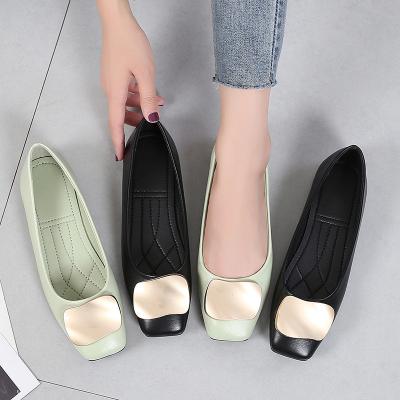 China Hot Selling Usb Plus Size 44 Rhinestone Buckle Quality Women's Flats Women's Elegant Shoes Leader Shoe for sale