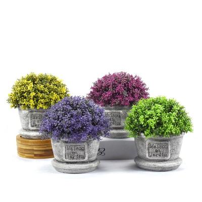 China Minimalist Mini Artificial Potted Plants Small Greenery Bonsai Plants For Desktop Decoration for sale