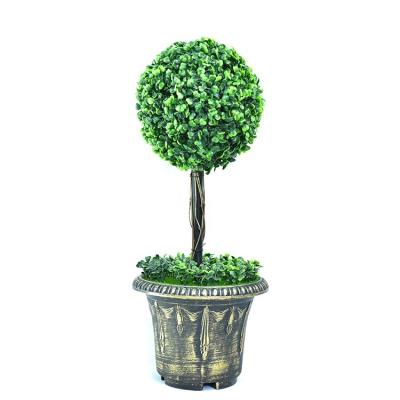 China Contemporary Artificial Boxwood Ball Tree and Spiral Grass Plant Topiary Bonsai Tree for Sale for sale