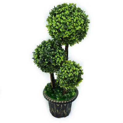 China Contemporary 75cm Artificial Ball Topiary Grass Bonsai Tree Garden Bonsai Plant Artificial Tree MY850 for sale