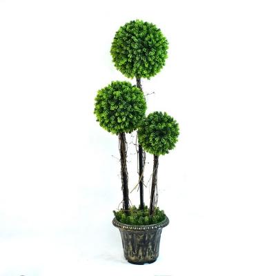 China Contemporary Artificial Topiary Ball Tree Grass Ball Potted For Home Decoration Artificial Topiary Ball Planters MY616 for sale