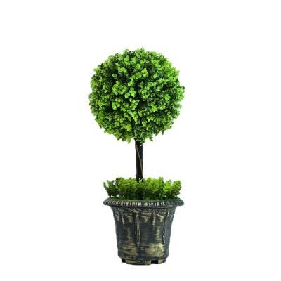 China Outdoor Boxwood Artificial Evergreen Tree Plant Decoration /indoor Topiary Grass Ball Tree With Good Quality MY825 for sale