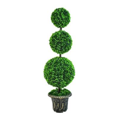 China Artificial Plants Ball Tree Grass Tree Potted Rustic Artificial Topiary Indoor Home Decoration MY1746 for sale