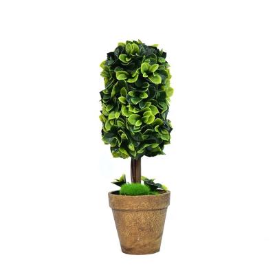 China Minimalist 35cm Mini Artificial Bonsai Topiary Tree Plant Artificial Green Grass Plant Bonsai Tree MY924 for sale