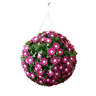 China Minimalist Hanging Artificial Flower Green Ball Grass Topiary Ball For Indoor Outdoor Decoration MY2257 for sale