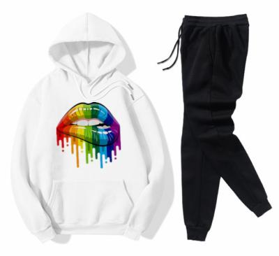 China Factory Customized Anti-Pilling Reliable Logo Hoodies Oversized Streetwear Womens Sweatshirts Sets for sale