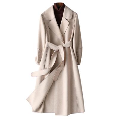 China Women's Cashmere Jacket Woolen Coat Windproof New Slim Woolen Coat Mid-Length High-End Coat for sale