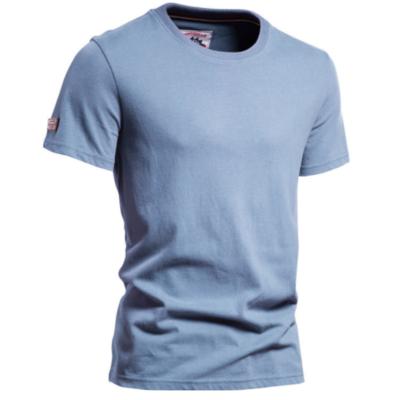 China Wholesale Anti-pilling OEM High Quality Men's O Neck 100% Organic Cotton Frosted Loose Single Short Sleeve Multi Color Cool Soft T-Shirts for sale