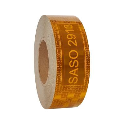 China Yellow Aluminized Metallized Truck Reflective Sticker Saso 2913 Reflective Tape for sale