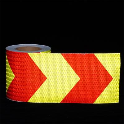 China Printable PVC Honeycomb Reflective Film Back Adhesive Crystal Color Grid Reflective Mate For Road Sign Traffic Safety for sale