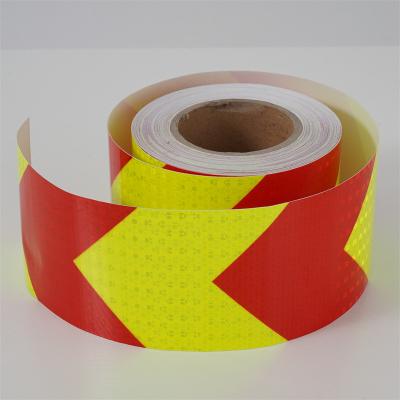 China Hexagonal Prism Structure Self Adhesive Vehicle Reflective Warning Tape for Trucks for sale