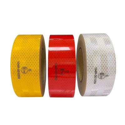 China Conspicuity PET White Yellow Red Vehicle Truck ECE Reflective Tape for sale