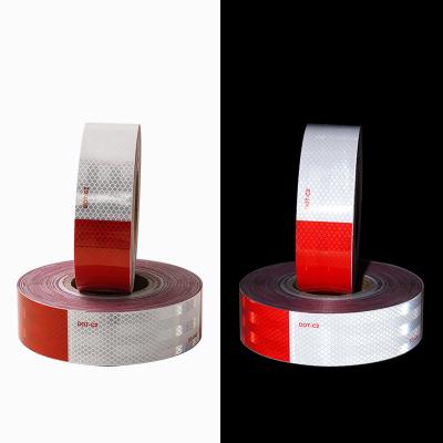 China Conspicuity PMMA White and Red DOT C2 Reflective Tape for Vehicle for sale