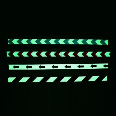 China High Visibility Luminous Fluorescent Glow in The Dark Safety Warning 4-6h Glow time Vinyl Roll Supplier in The Dark for sale