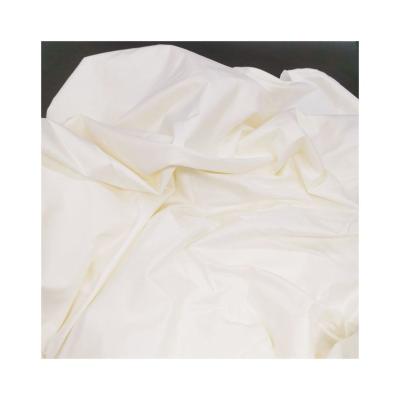 China Shrink-Resistant High Quality Smooth 230-250Cm Medium Dyed Weight White Imitated Silk Fabric for sale