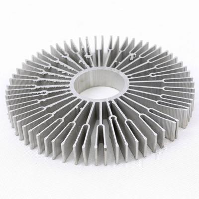 China Radiator factory customization high power large sunflower extrusion profile round led aluminum radiator for sale