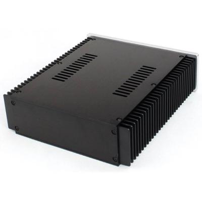 China Heatsink CNC Extruded Aluminum Profile Sealed Electrical Amplifier Cabinet With Heatsink Cooler Heatsink for sale