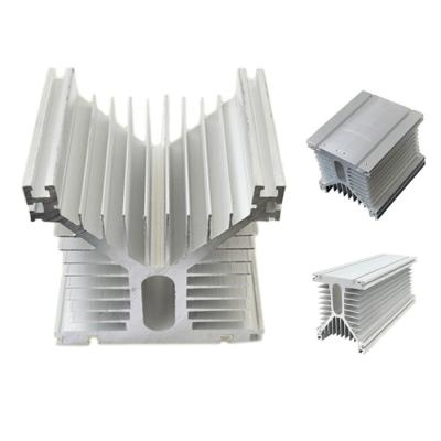 China Heatsink Manufacturers Supply Three Phase Solid State Relay Aluminum Profile Extrusion Customized Y Type Cooler Heatsinks for sale