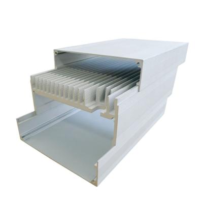 China Flexible Heatsink Profile Aluminum Extrusion Insert Stacked Fin Peltier Power Amplifier Radiator Bent Heatsink for sale