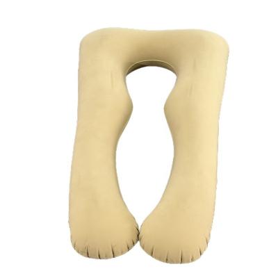 Cina LC Flocked PVC Soft Inflatable Pregnancy Pillows U-Shaped Full Body Maternity Pillow Inflatable Pregnancy Pillows per il sonno in vendita