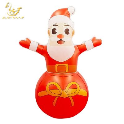 China Roly Poly Air Blow Up Kerstman opblaasbare kerstversieringen met LED-licht Te koop