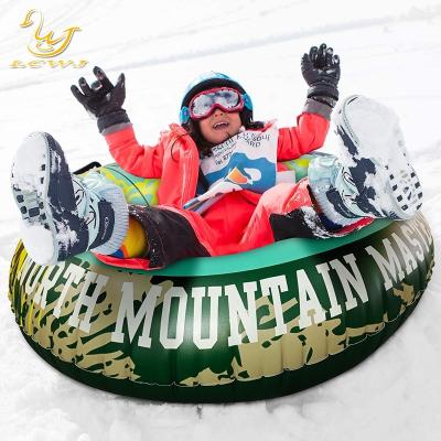 China 110cm Inflatable Sledding Tube Ski Circle Adult Snow Tube With Handle for sale