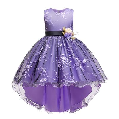 China 2153 Soft Anti-wrinkle Girl's Dress Many Colors Of Girls' Skirts Suitable For Wedding Parties for sale