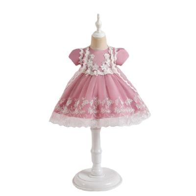 China Latest Design Baby Dress A Girl's Dress Antistatic 2166-1 Decorated With Flowers In A Shawl for sale