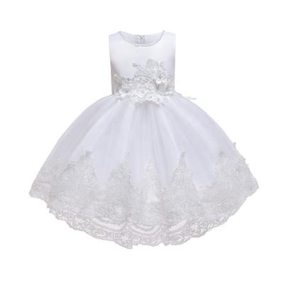 China Factory A06 Multi-level Embroidered Dress Anti-static Hand-Beaded Girl's Sleeveless Dress Direct Selling for sale