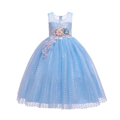 China Anti-Static A12 Kids Dress Sleeveless Princess Dress Flower-Flowered Skirts for sale