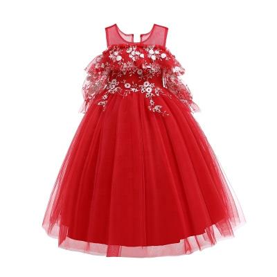 China 2059 Anti-static children's princess wedding dress party dress girls' scruffy skirt embroidered long dress suit for sale