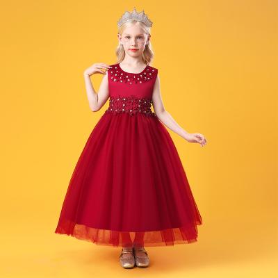 China New Chinese style 3d Chinese style girl's dress M summer multicolor flower red dress for sale