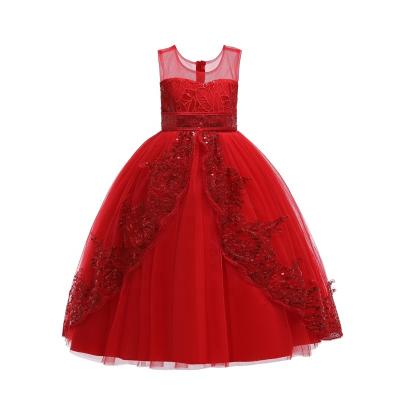 China BRIDESMAID Girls Formal Dresses Long Dress Sequins Lace Up Princess Dress A11 for sale