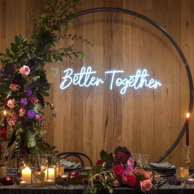 China Birthday Party Led Flex Acrylic Signs Letters Wedding Light Flexible Open Letter For Lights Rope 12V Waterproof Custom Neon Sign for sale