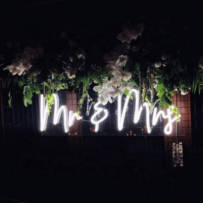 China High Quality Custom Made Flex Acrylic Signs Letters Wedding Lightweight Open Flexible Letter For Lights Wholesale Waterproof Rope RGB 12V L for sale