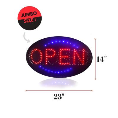 China PVC Frame + MDF Backboard Manufacturers Wholesale Barber Shop Restroom Flashing Traffic Wholesale High Quality Led Open Closed Signs Open Sign for sale