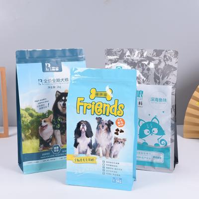 China Moisture Proof Zipper Dog Aluminum Foil Upright Customized Side Seal Flat Packing Bag Plastic Zipper Dog Food Plastic Pouch pet food eight for sale