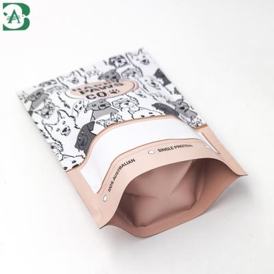 China Custom Printed BIODEGRADABLE Plastic Packaging Bag Dog Food With Logo Zipper Stand Up Bag With for sale