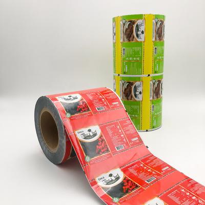 China Seal Print Customizing Seasoned Sauce Bag Heavy Duty Packaging Roll Film With Metal Aluminum Inner Layer for sale