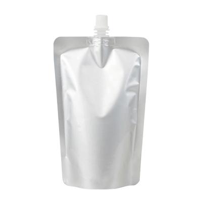 China Recyclable Disposable Drinks Holder Up Plain Foil Clear Drink Food Pouches For Drinking Pouches With Spout for sale