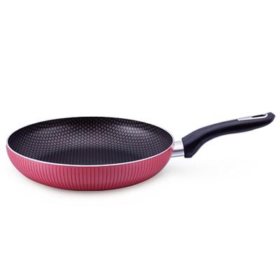 China Direct Manufacturer Viable Aluminum Woks Chinese Carote Non Fry Stick Sauce Stripe Pan for sale