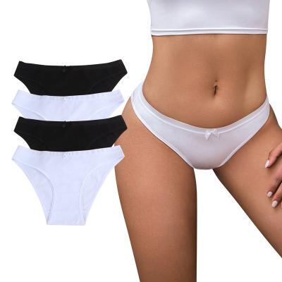 China Competitive Price Comfortable Cotton Women's Low Rise Breathable Cotton Panties Breathable for sale