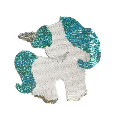 China 3D Custom Sew On Reversible Sequin Designs Patches Embroidery Sequin Patch for sale