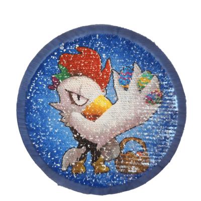 China custom personalized 3D design embroidery sequin patch for clothing for sale