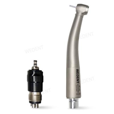 China 1.595-1.600mm High Quality Dental Turbine Handpiece Titanium Material Anti-suction System 4 Water Spray High Speed Coupling Handpiece for sale