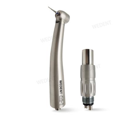 China 1.595-1.600mm OEM Dental Supply Coupling Type Fiber Optic 4-hole Steel Body High Speed Dental Handpiece for sale